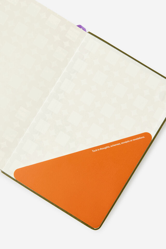 Personalised A5 Hard Lined Notetaker Notebook, OLIVE
