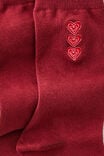 Socks, CABERNET HEART EMB - alternate image 3