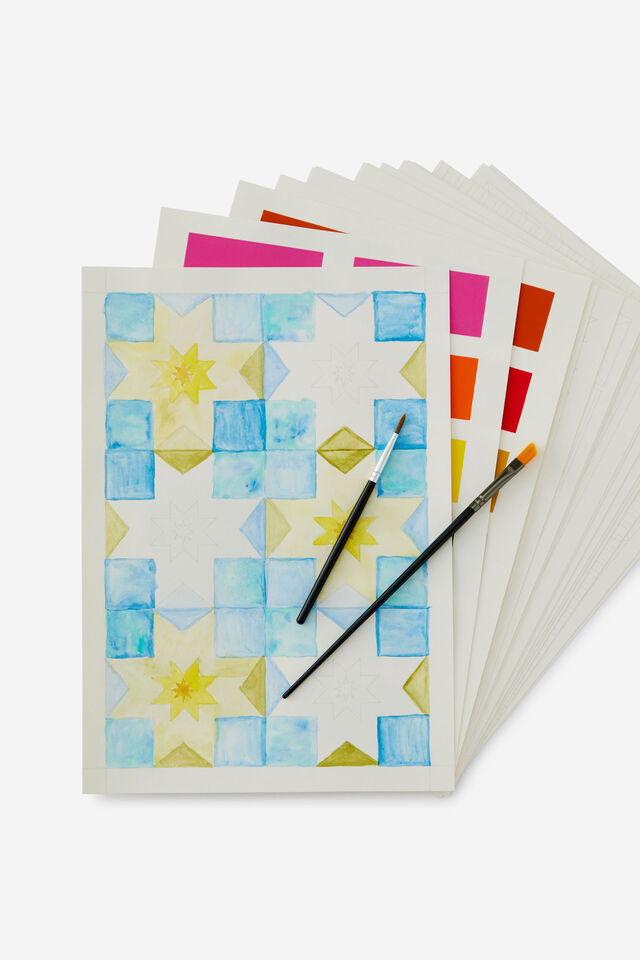 B5 Watercolouring Kit, COSY AT HOME