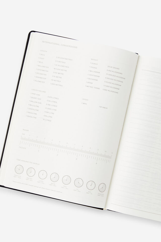 Personalised 2026 B5 Daily Hard Metro Diary, Black