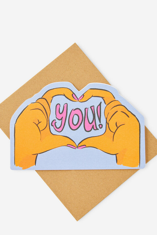 Premium Nice Card 2.0, SHAPED HAND LOVE YOU