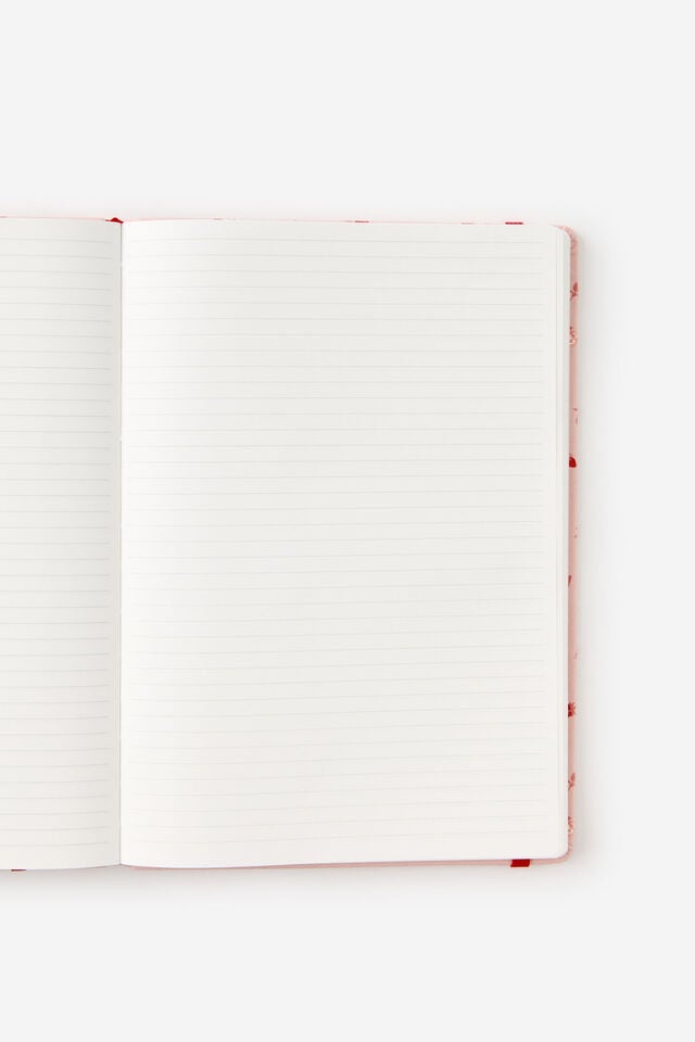 Metro B5 Hard Lined Notebook, Ditsy Pansy Pink Clay