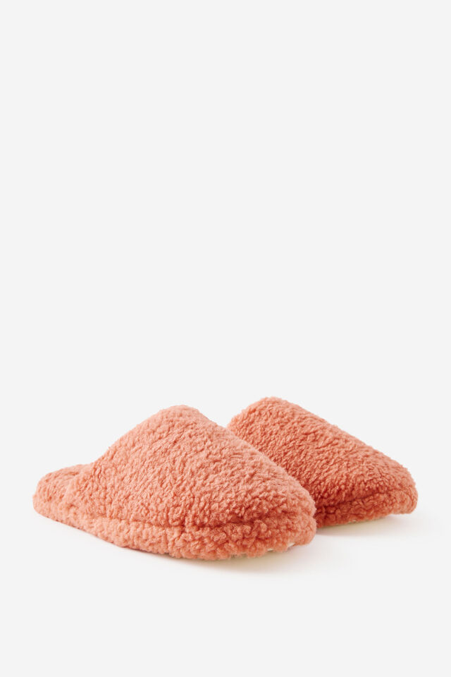 House Slides, DUSTY ORANGE SHERPA