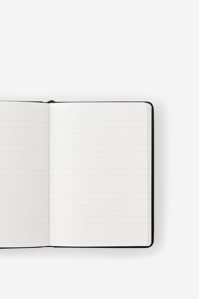 Personalised B6 Hard Cover Lined Notebook, BLACK