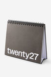 2027 Desk Calendar, BLACK/WHITE - example image 1