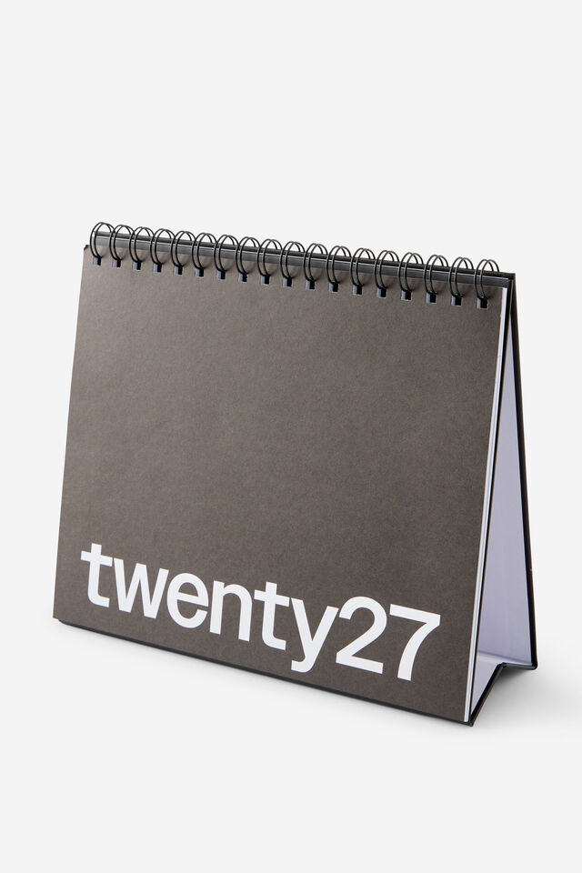 2027 Desk Calendar, BLACK/WHITE