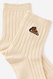 Mid Crew Socks, PIZZA EMB - alternate image 2