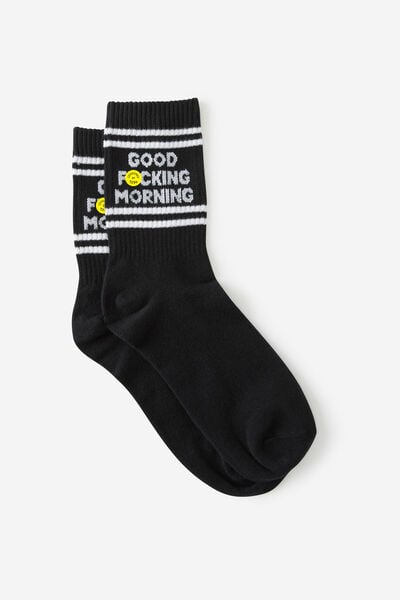 Mid Crew Socks, GOOD F#$KING MORNING!!