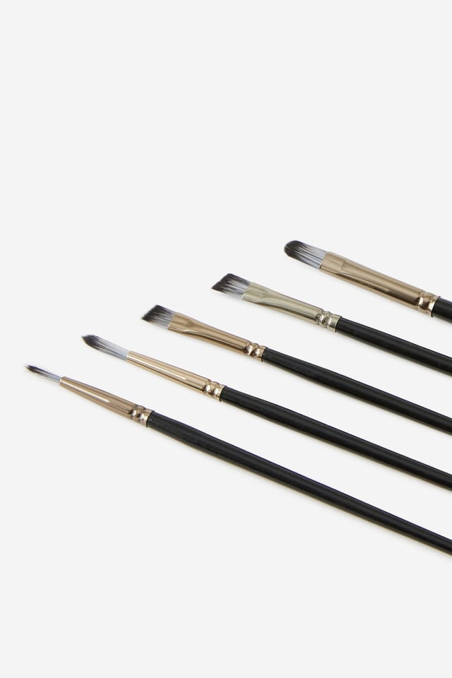 Gouache Paint Brushes 5Pk, MULTI