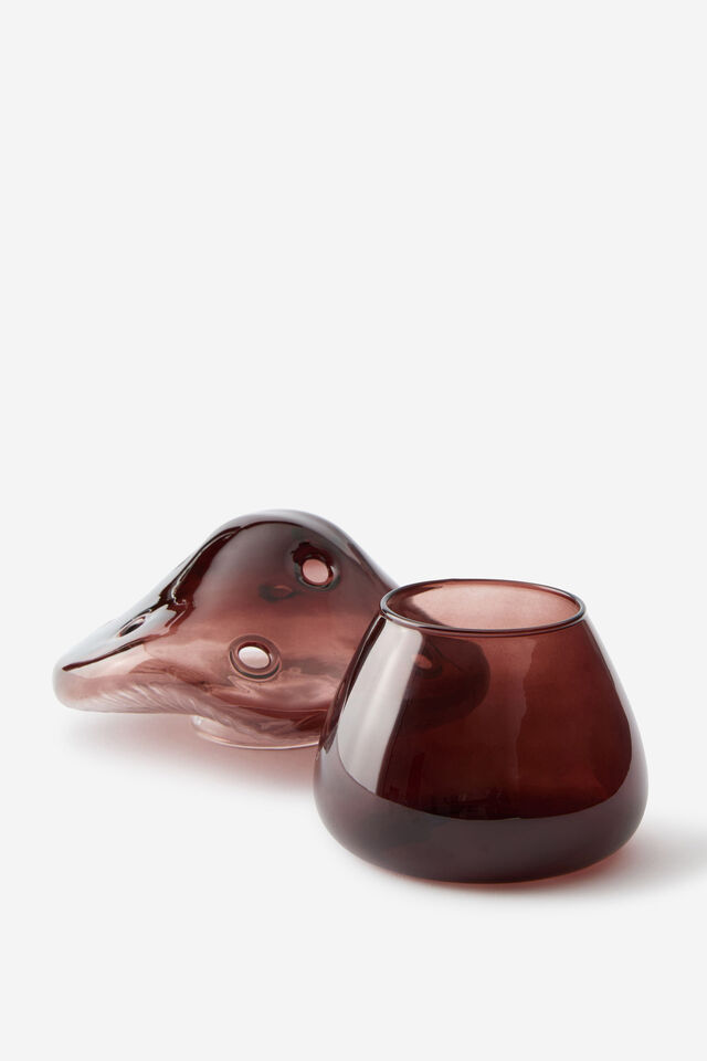 Shaped Glass Vase, MUSHROOM
