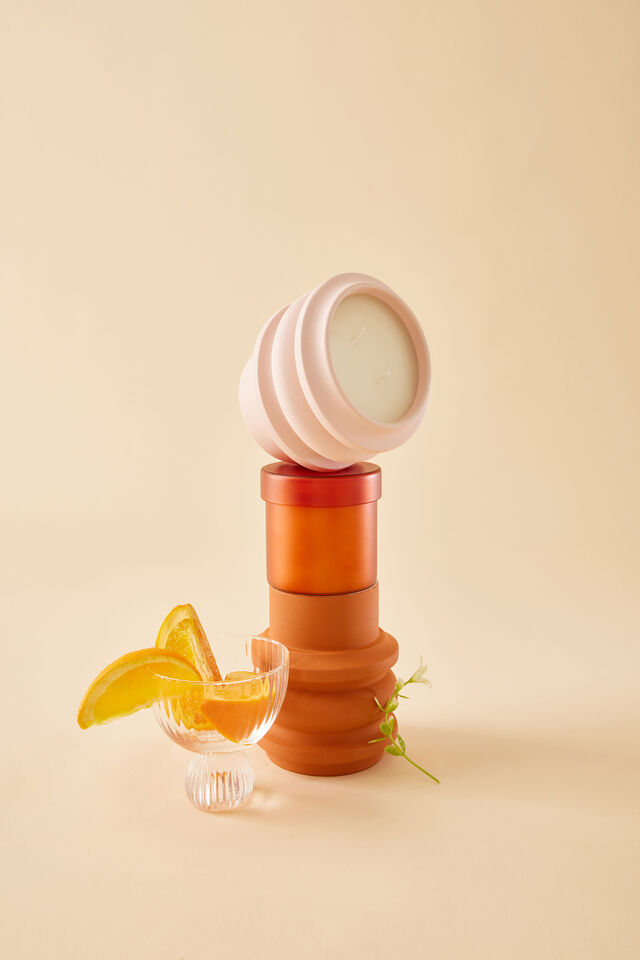 We Are Connected-Sculptural Ceramic Candle, PETAL DRIFT PINK