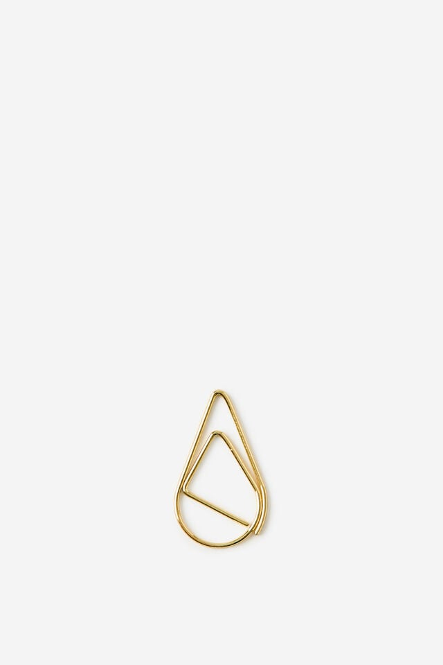 Essential Paper Clips 12Pk, TRIANGULAR GOLD