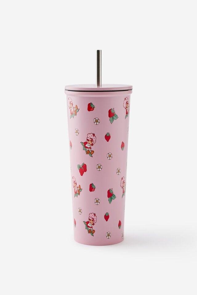 Collab Metal Smoothie Cup, LCN SSC STRAWBERRY SHORTCAKE PATTERN