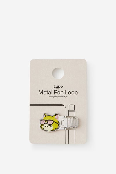 Metal Pen Loop, SILVER COOL CAT
