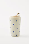 Metal Commuter Cup, BLUEBERRY POLKA - alternate image 2