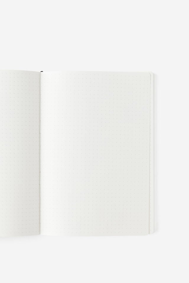 A5 Soft Cover Dot Notebook, BLACK