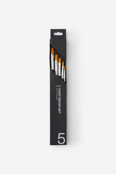 Paint Brush 5 Set, BLACK