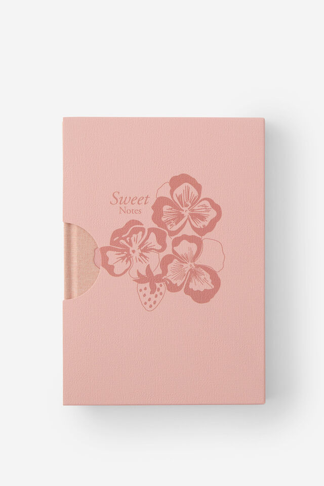 Loft A5 Lined Notebook, Pink Clay Pansy