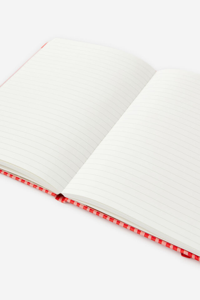 Personalised A5 Hard Lined Notetaker Notebook, STRAWBERRY MILK DITSY FLORAL