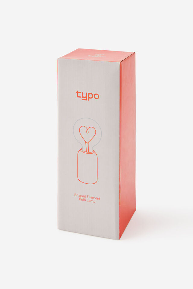 Shaped Filament Bulb Lamp, HOT SAUCE HEART