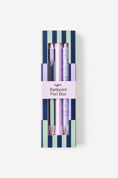 Print Play Ballpoint Pen Pack, ORCHID COLOUR BLOCK