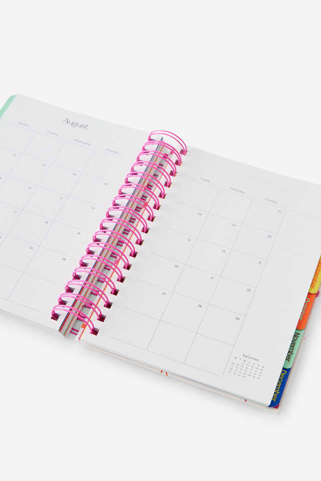 2027 A5 Weekly Bright Days Diary, ECRU DITSY CHERRIES