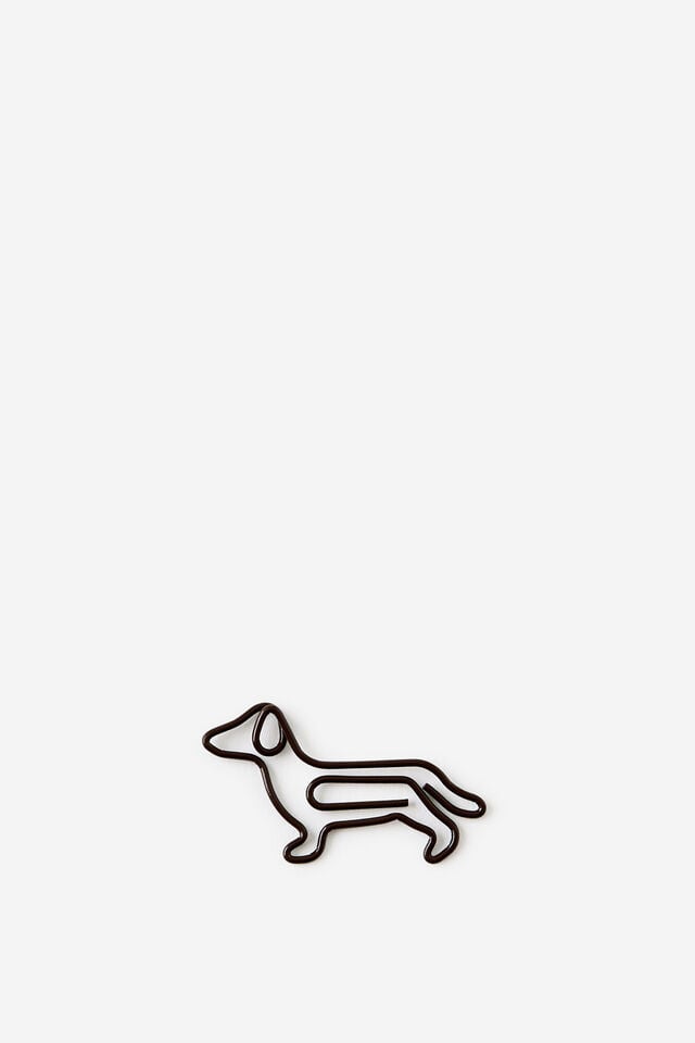 Shaped Paper Clips 8Pk, DOGS ESPRESSO BEAN