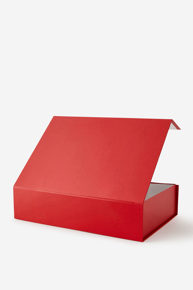 Large Magnetic Flat Pack Box, THIS IS YOUR PRESENT RED & GOLD