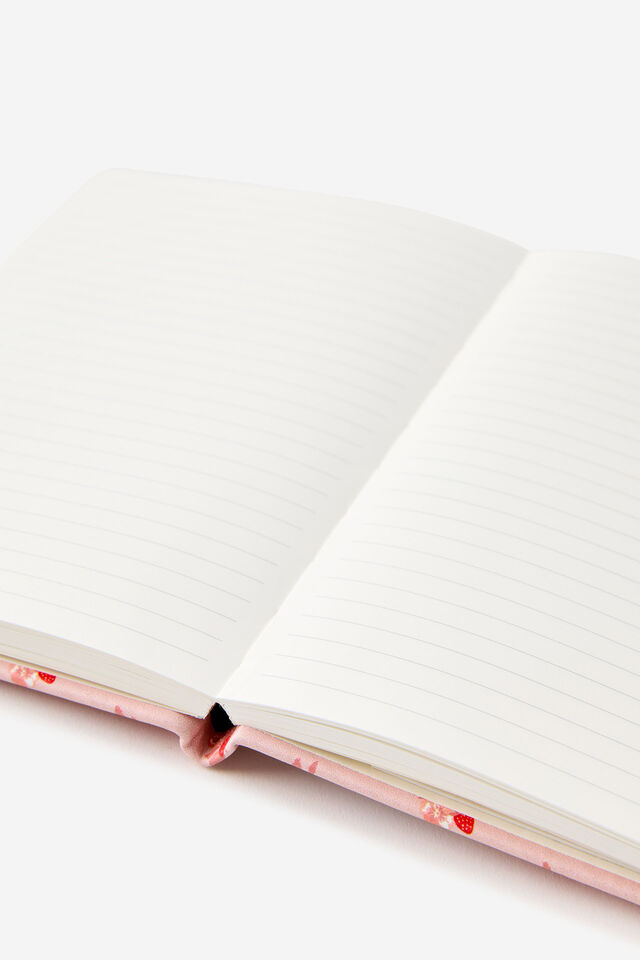 Metro B6 Hard Lined Notebook, Ditsy Pansy Pink Clay