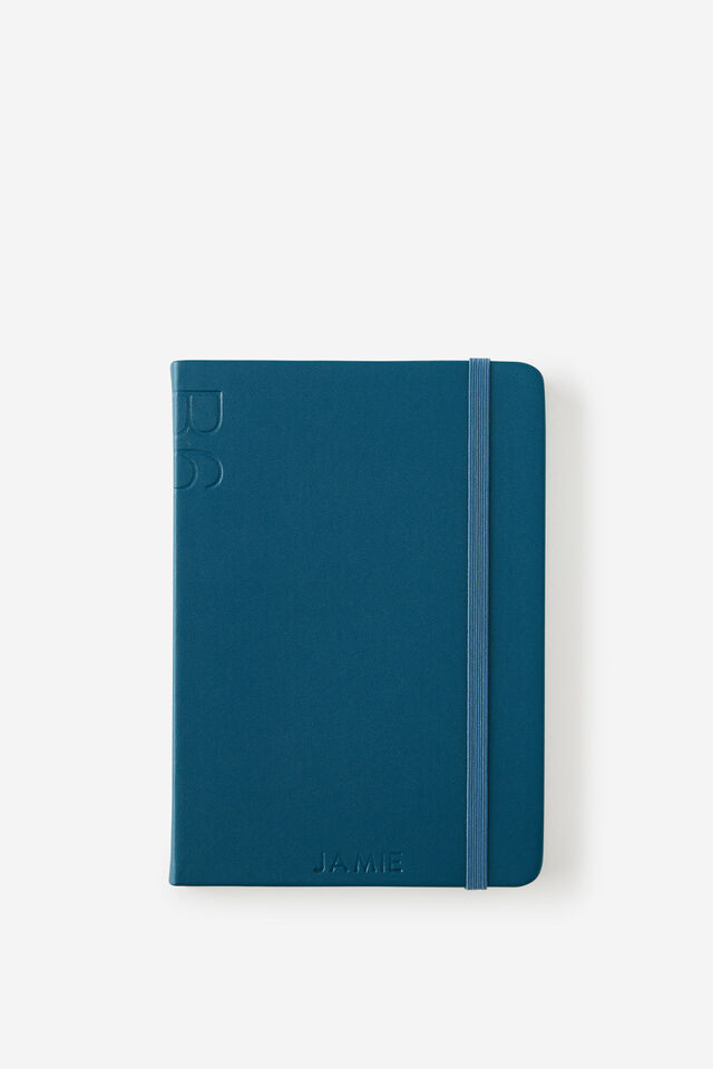 Personalised B6 Hard Cover Lined Notebook, NORTH SEA