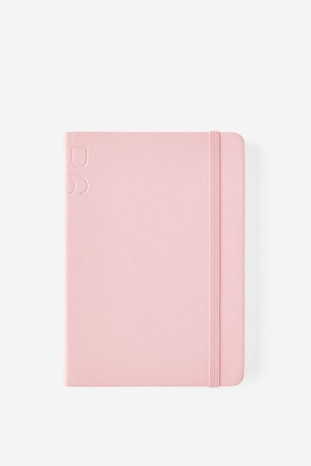 B6 Hard Cover Lined Notebook, STRAWBERRY MILK