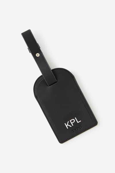 Personalised Core Luggage Tag, BLACK/ONE WAY TICKET