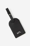 Personalised Core Luggage Tag, BLACK/ONE WAY TICKET - alternate image 1