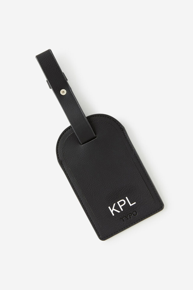 Personalised Core Luggage Tag, BLACK/ONE WAY TICKET