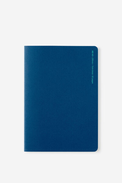 A5 Stitch Notebook, BERRY BLUE