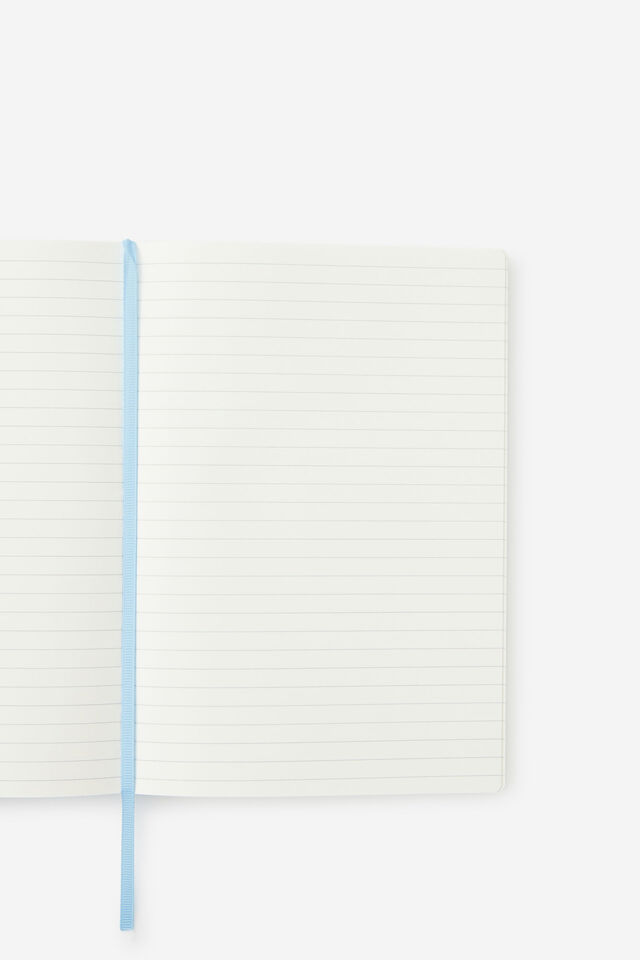A5 Soft Lined Notetaker Notebook, MINTY BLUE SKIES SPLICE