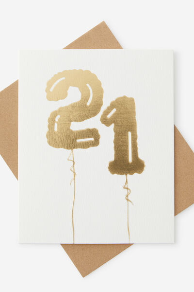 Premium Age Cards, 21 FOILED BALLOON