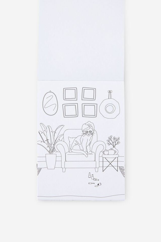 Mini Colouring Pad, PETALS & PAWS