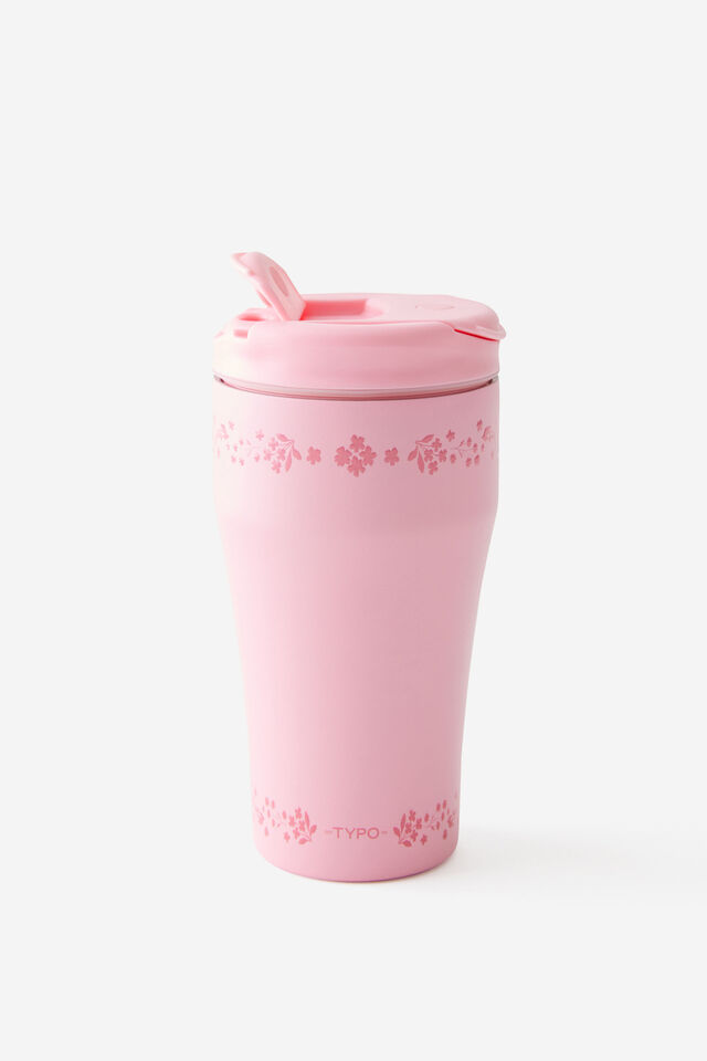 Loft Smoothie Cup 700Ml, BOW DITSY STRIPE /STRAWBERRY MILK