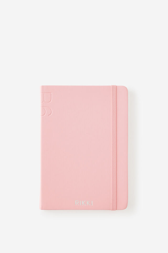 Personalised B6 Hard Cover Lined Notebook, STRAWBERRY MILK