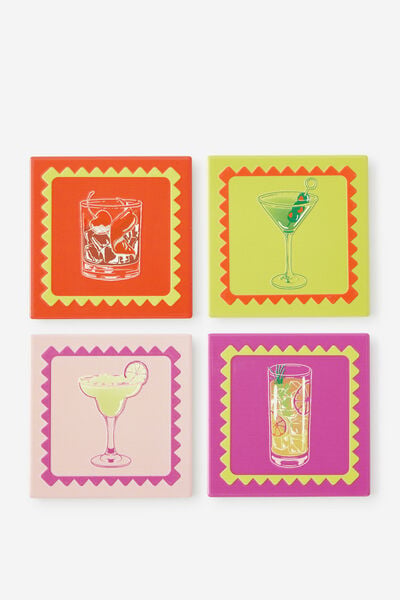 Cocktail Icon Coasters, COCKTAIL ICON