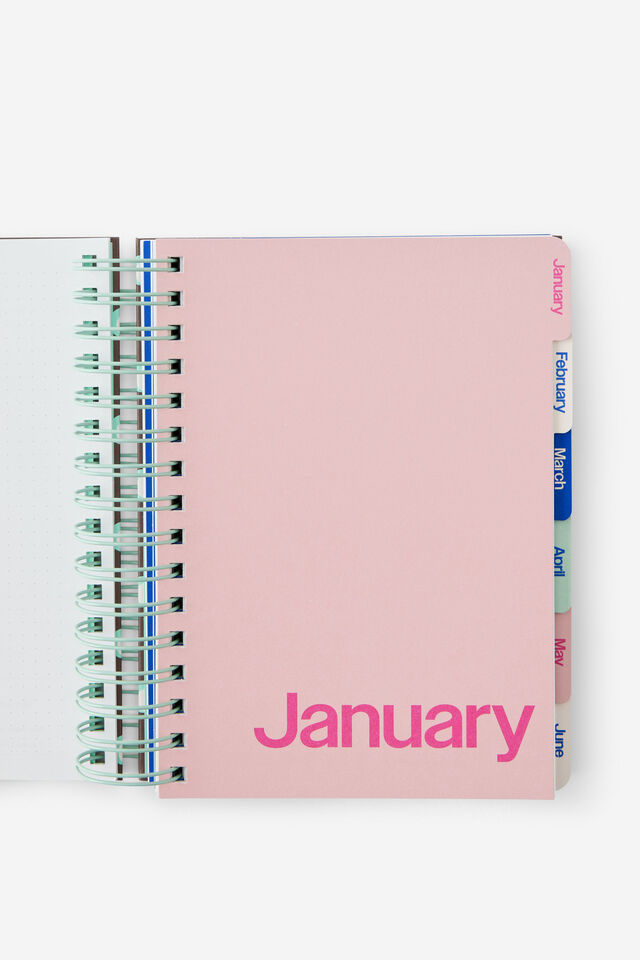 2027 A5 Daily Bright Days Diary, ESPRESSO POLKA