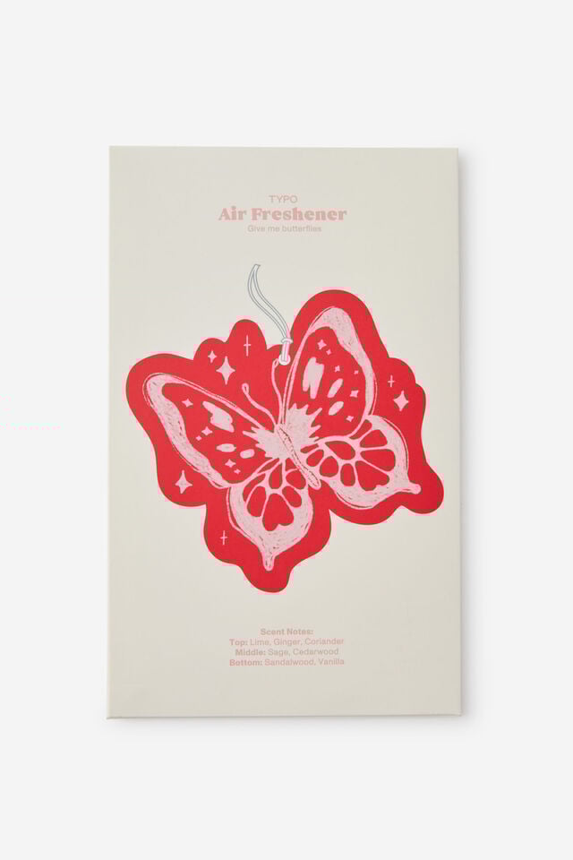 Love Air Freshener, PINK AND RED BUTTERFLY