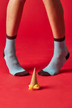Mid Crew Socks, SPARKLE BLUE & ESPRESSO - example image 2