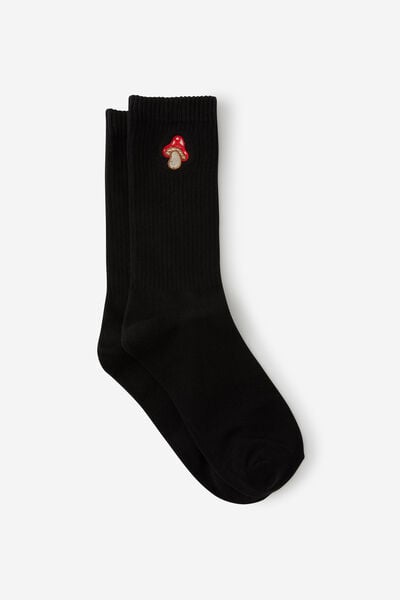 Socks, MUSHROOM EMB
