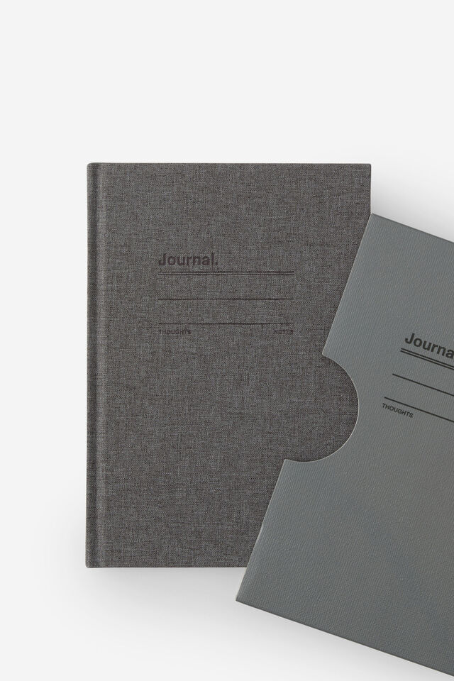 Loft A5 Plain Notebook, Black Lines