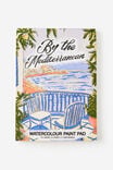 Large Watercolour Paint Pad, BY THE MEDITTERANEAN - alternate image 1