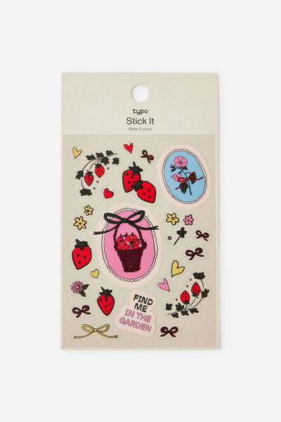 Stick It Sheet, STRAWBERRY TREATS