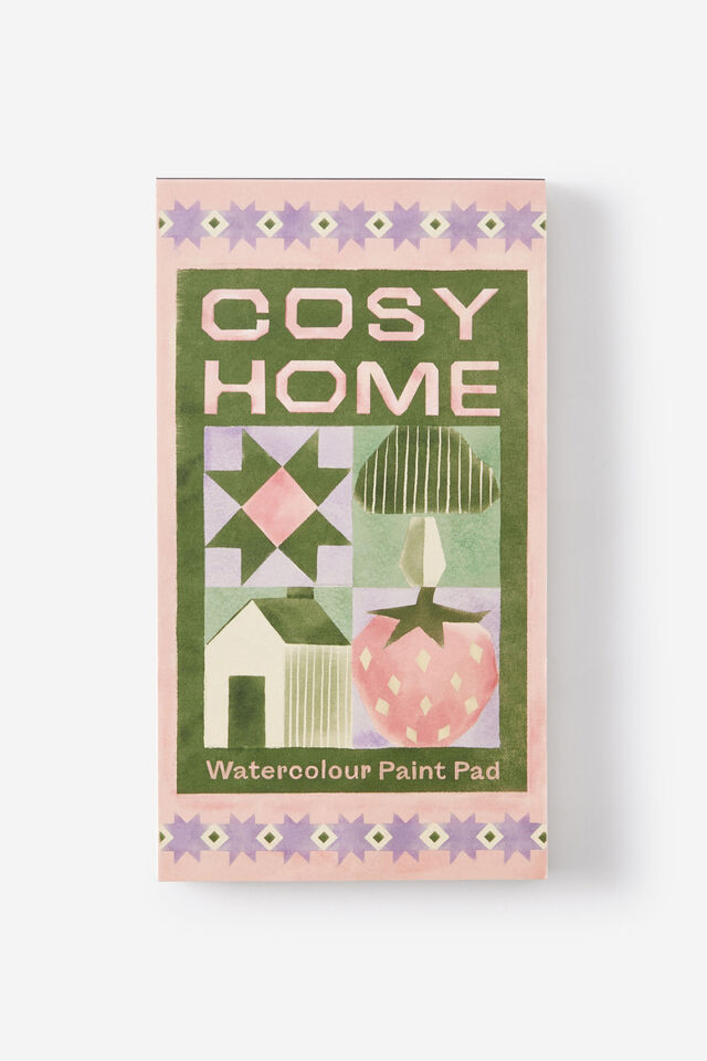 Watercolour Postcard Pad, COSY AT HOME