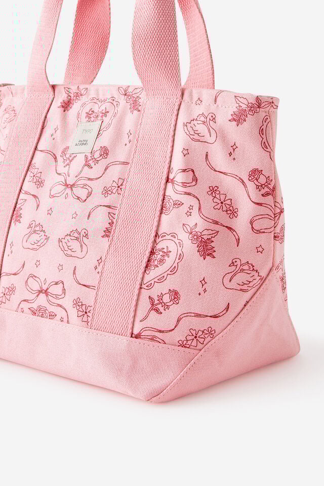 Campus Lunch Tote, VINTAGE LACE / STRAWBERRY MILK